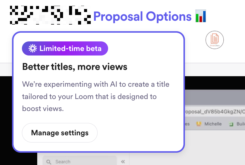 thecodaguy's tweet photo. Did you all know @loom is now drafting your titles via AI?

How fun https://t.co/sv6od4StH3