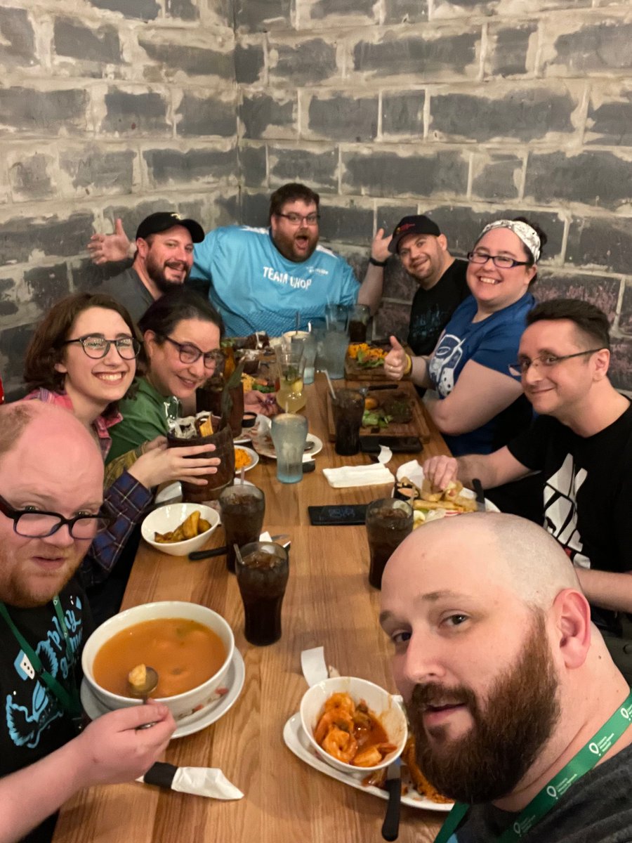 modsquad's tweet photo. 2023 Extra Life United volunteers grabbing dinner before the conference officially starts. #TorisAngels
#ExtraLifeUnited https://t.co/tisbSpAaZf