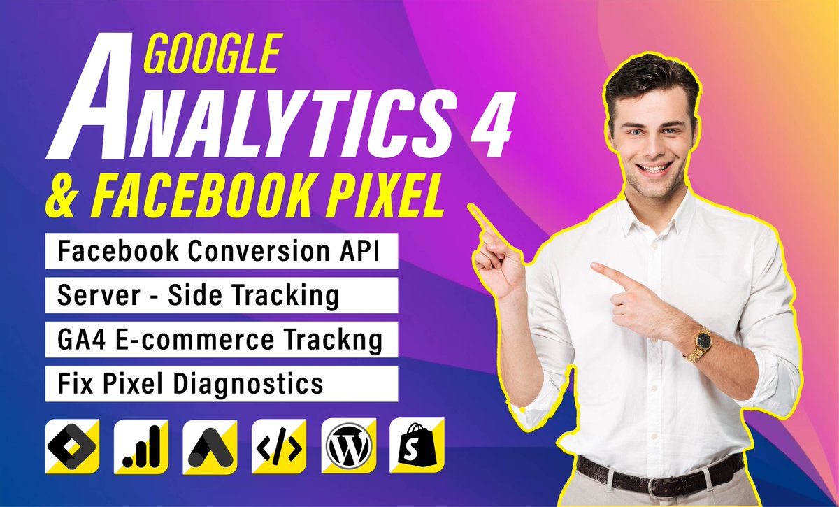 admasterbd's tweet photo. I will setup Facebook pixel conversion api, google analytics 4, ga4 ecommerce tracking

Hire me: https://t.co/svdrHO3HhU

#googleanalytics #ecommerce #facebook #facebookpixel #conversionapi #conversiontracking #setupfacbookpixel #ga4 #googletagmanager #googleanalytics4 https://t.co/SrZCPQ7AZM