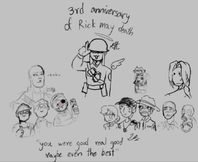 jam_IN_un's tweet photo. @CobaltBlueStuff
@eYBRKOKOurWKiIC
RIP. Rick may
8/4
#riprickmay
#Tf2
#TF2soldier https://t.co/0tEfvi8gIk