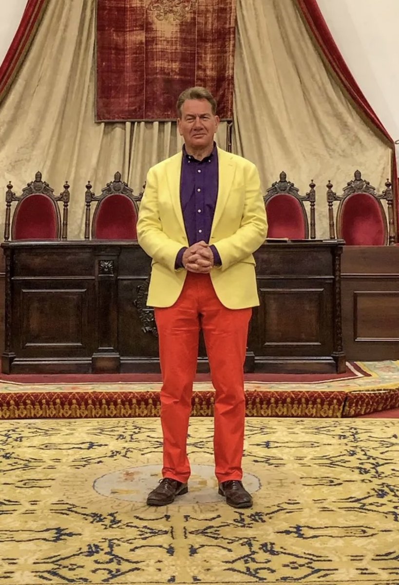 Elwick70's tweet image. Michael Portillo as Easter Eggs