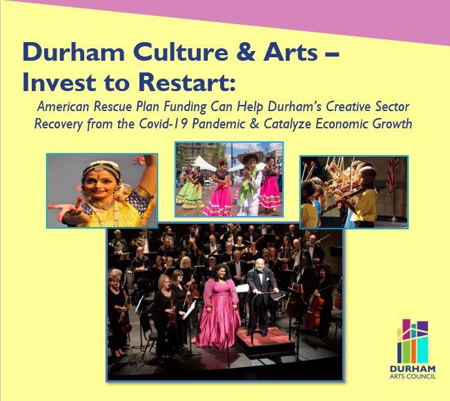 Durham Arts Council (@durhamarts) on Twitter photo DAC will utilize $1 million in American Rescue Plan Act funds from <a href="/CityofDurhamNC/">CityofDurhamNC</a> to support arts and cultural organizations, small businesses, and individual artists. Get the details on Culture & Arts: Invest to Restart program #BullCityToday April 7th. DAC will utilize $1 million in American Rescue Plan Act funds from <a href="/CityofDurhamNC/">CityofDurhamNC</a> to support arts and cultural organizations, small businesses, and individual artists. Get the details on Culture & Arts: Invest to Restart program #BullCityToday April 7th.