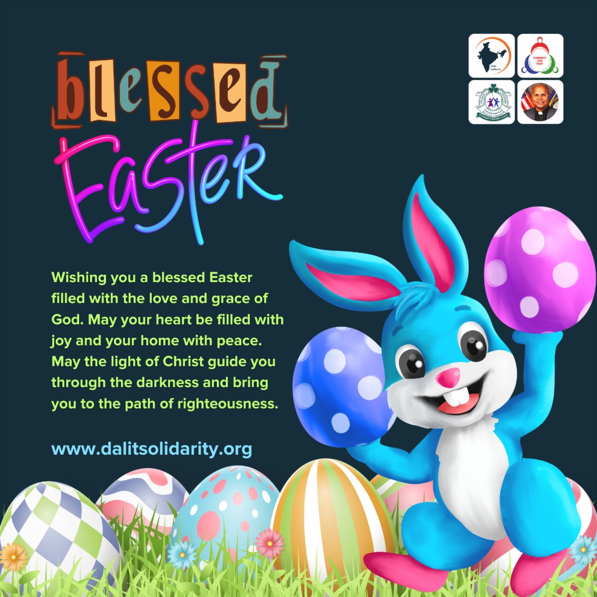 DalitSolidarity's tweet photo. Wishing you a blessed Easter filled with the love and grace of God. May your heart be filled with joy and your home with peace. May the light of Christ guide you through the darkness and bring you to the path of righteousness. #DalitSolidarity #BlessedEaster2023 https://t.co/h1oOPkcKGS