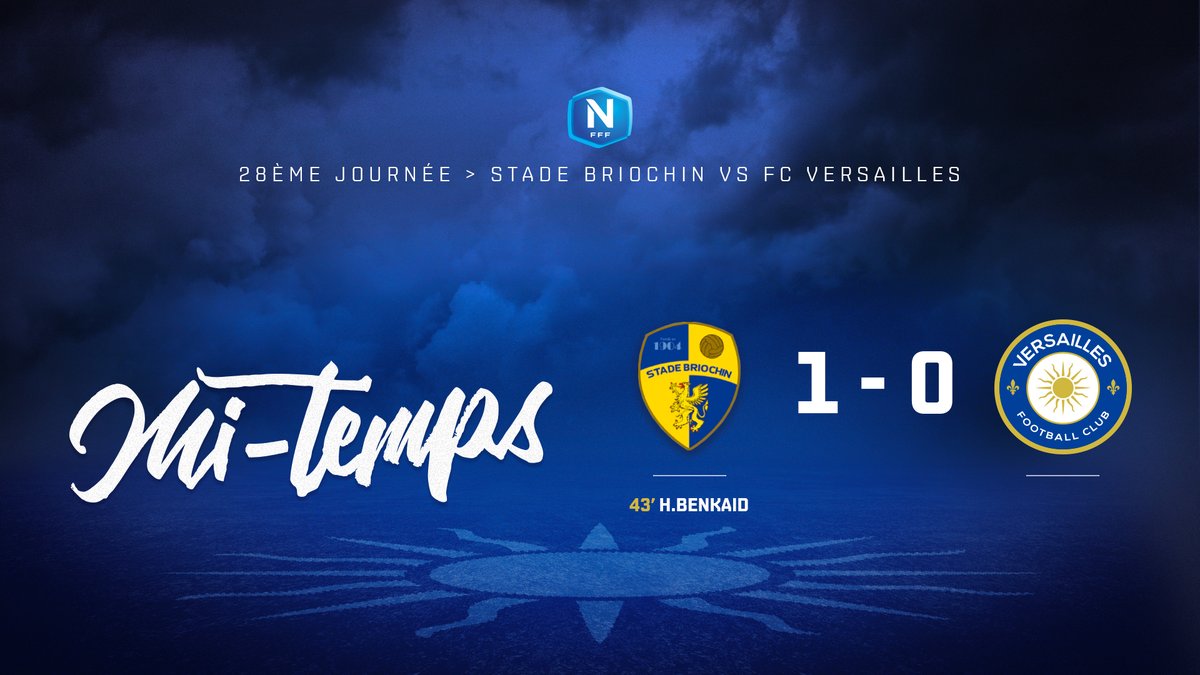 FC_Versailles's tweet photo. ⏱️45’- C'est la 𝗠𝗜-𝗧𝗘𝗠𝗣𝗦 ici au stade Fred Aubert. Versailles est mené mais rien n'est joué !
Stade Briochin 1️⃣ - 0️⃣ FC Versailles
#SBFCV #NationalFFF https://t.co/jTgzWpBitI