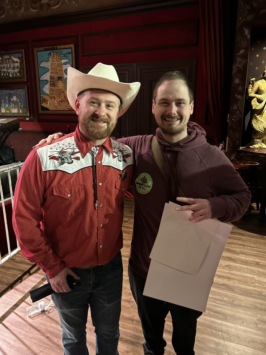 LukeIrey's tweet photo. They say a picture is worth a $1000, but these pictures are worth well over $100k to me.

Most fun vip experience I’ve ever had. You’re missing out if you aren’t going to see @NickLutsko and the $100k band on tour
(Also @thecowboyjon who plays a mean cowboy sax) https://t.co/Z0jaPtpFNM