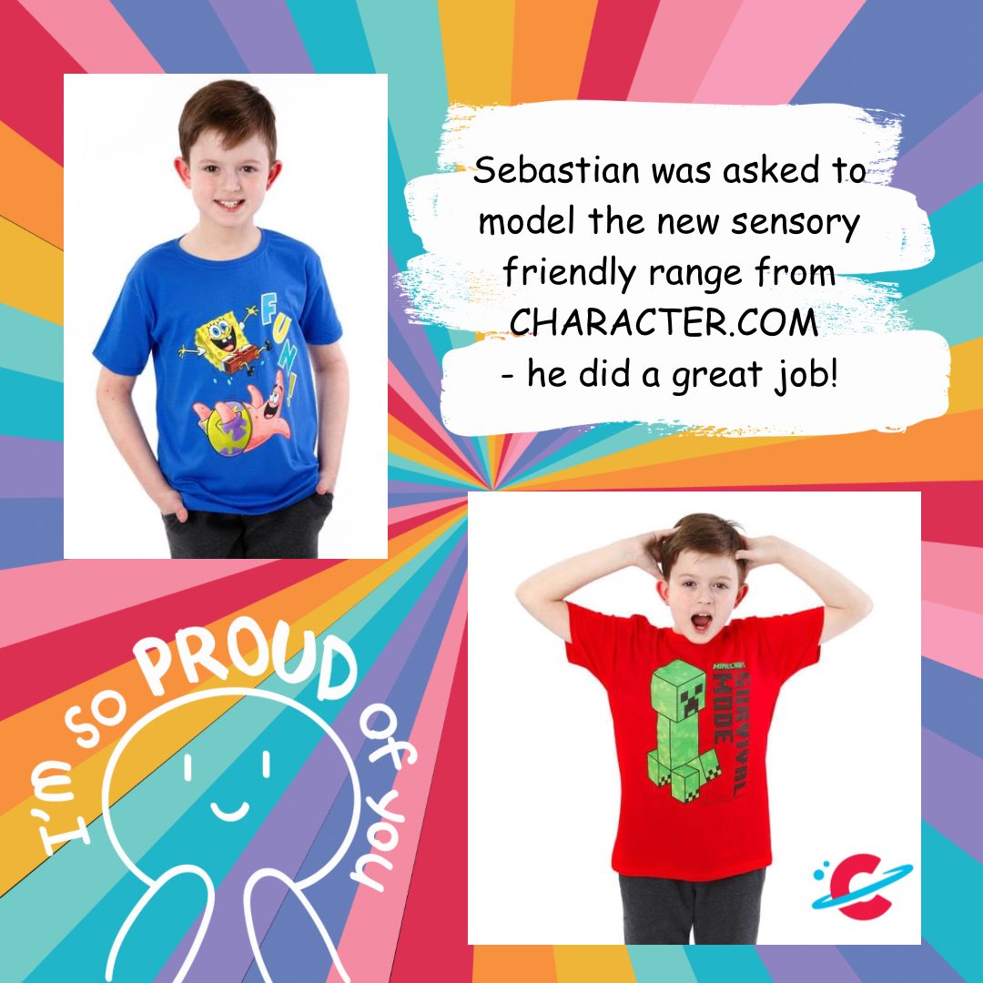 Sebastian was asked to model the new sensory friendly range from CHARACTER.COM - he did a great job!

#autism #sensoryfriendly #clothing #sensorysensitivity #greatjob 

@characterdotcom