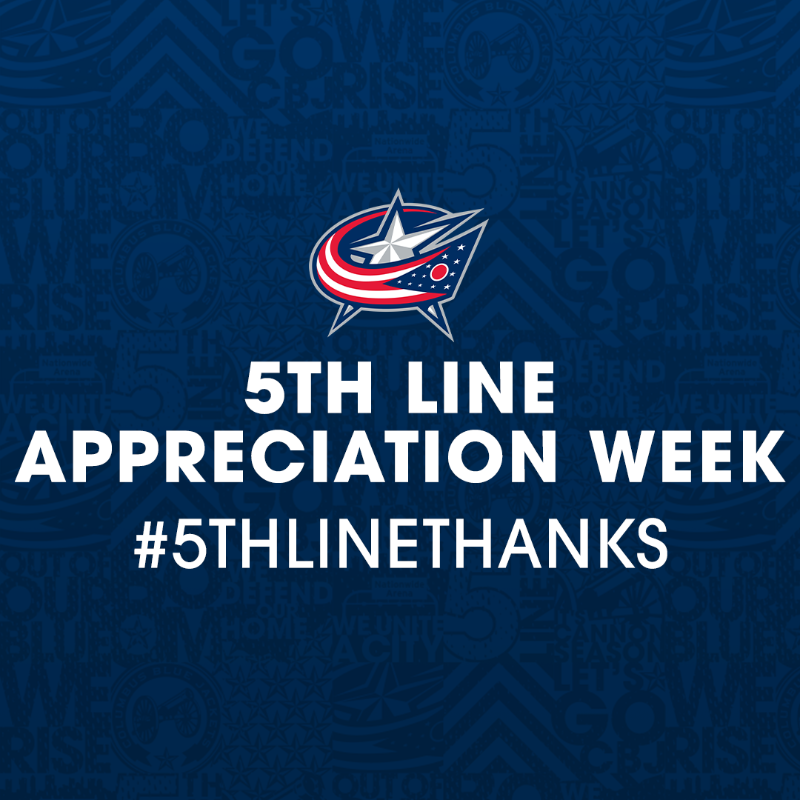To kick off 5th Line Appreciation Week, we’re giving away amazing prizes throughout the day 🏆

To enter, follow <a href="/BlueJacketsNHL/">Columbus Blue Jackets</a> and use the hashtag #5thLineThanks to tell us why you love the #CBJ!

RULES ➡️ bluejackets.com/social