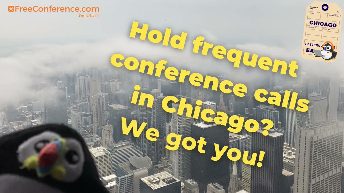 FreeConference's tweet photo. The FreeConference City Plan!--->https://t.co/S9UJrF73Qx
This is perfect for:
Those who hold frequent #conferencecalls and/or higher than average attendance and prefer a premium #dial-in option or require dial-ins in additional cities!
#downtownchicago #chicago #chitown #meetings https://t.co/81iAUxfS5M