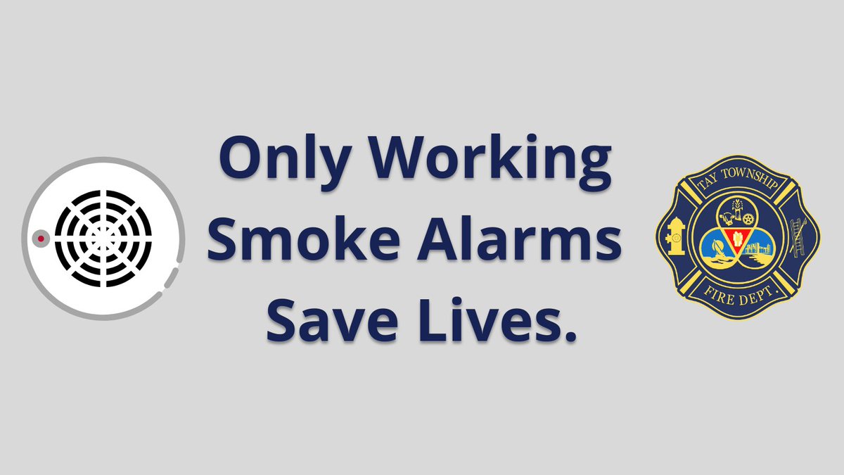 TayTownship's tweet photo. Only Working Smoke Alarms Save Lives. 🔥
➡️ Do you have questions about your smoke alarms? 
🚒 Our #TayTownship Fire Department can help. 📞 Call us at 705-534-7248 or ✉️ email mmoore@tay.ca. https://t.co/YJqBYcVqG8