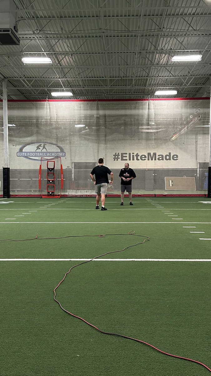 Place to ourselves today. Getting work in on the first day of our 4 day weekend! #elitemade #work #nodaysoff @jcurtisdefense @elitefootball @caleb_strunk3 @CoachLuke6 @JPRockMO @Will_Scout_MO @MidwestFootbal1 @PrepRedzoneMO @TBHS_Football