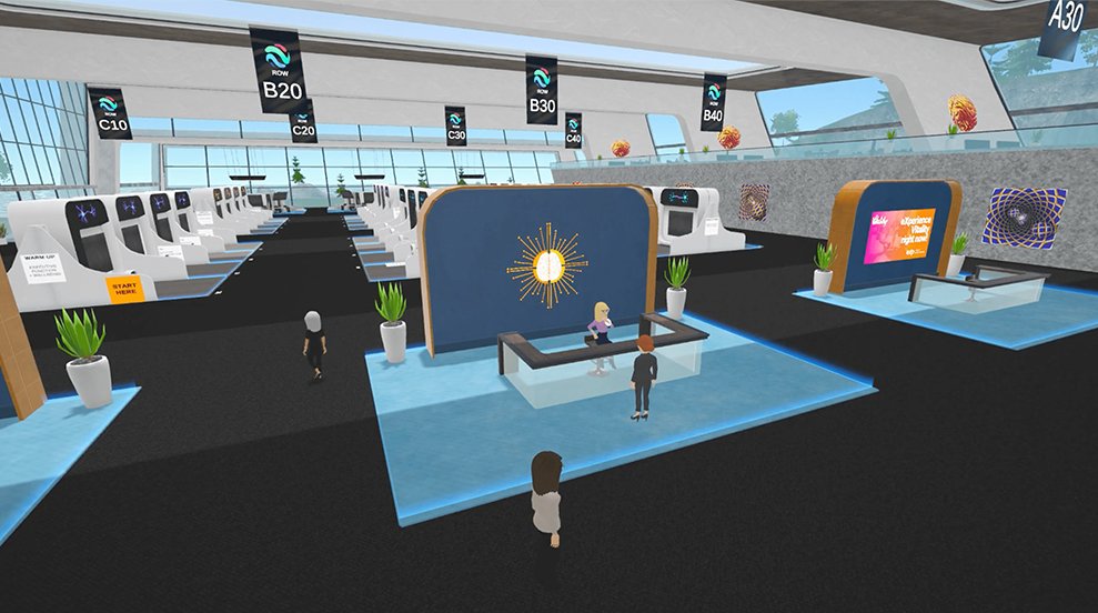 Enter the Mind Gym, a Virbela Interactive Community Experience, designed to bring teams together in Private Campuses. Learn more about how Virbela Metaverse Solutions can help you build scenes that excite everyone. ➡️ bit.ly/3cXc3h8