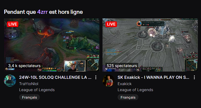 Zeeeuuussss's tweet photo. @oh4zr Tu lances un stream ouuuuu j'dois regarder mes deux nullos en t'attendant comme Twitch le mentionne mmdr https://t.co/O5GvvoR2eR