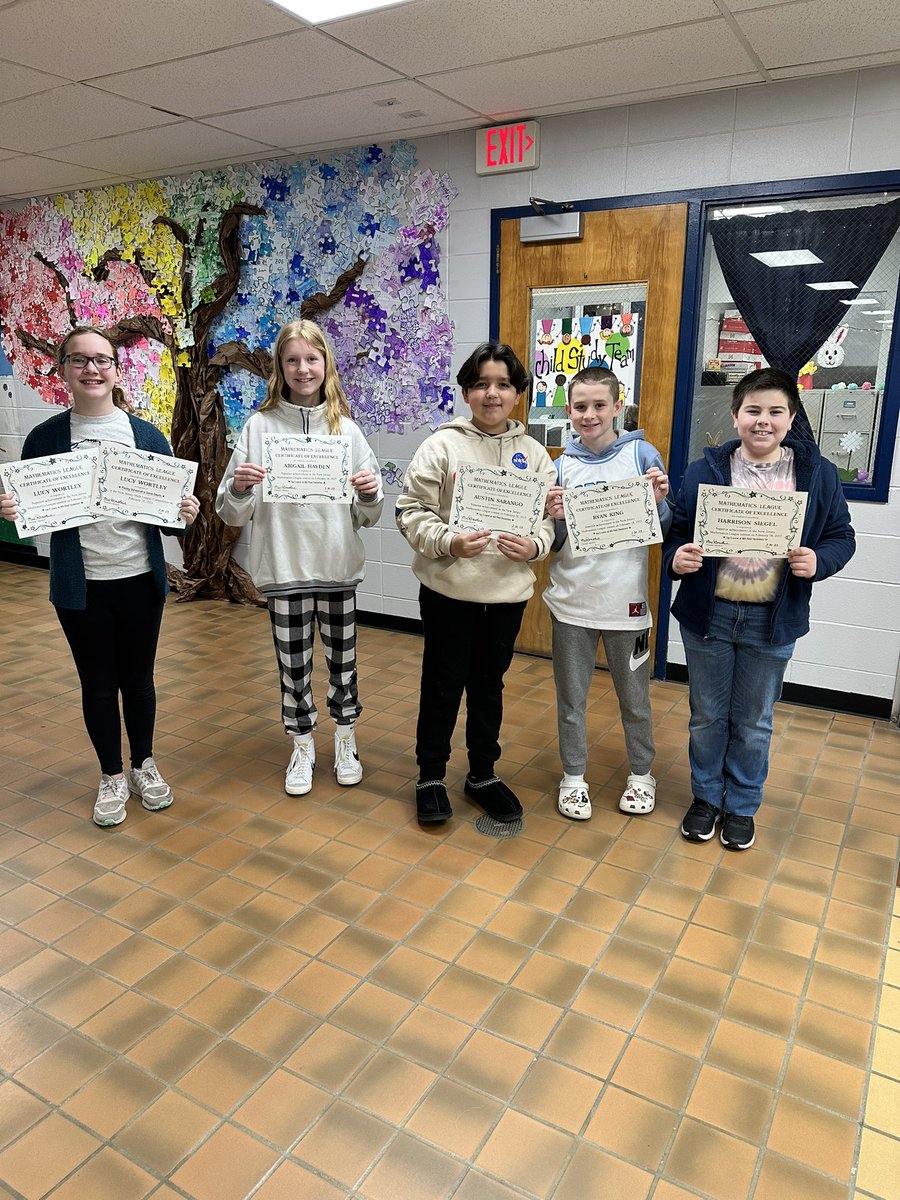 PrincipalMPES's tweet image. Congratulations to these Mill Pond students for their achievement on the New Jersey Math League assessment! 🦁🐾 #wearemillpond #funwithnumbers #proudmillpondprincipal