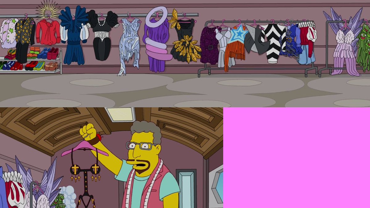 EmoJoshy1's tweet photo. Lady Gaga doesn't get tiktoks for outfits inspired by her eras. She gets official TV show episodes like Glee, Drag Race and the Simpsons.
https://t.co/uzmIoiSw5h https://t.co/ClNRc3uiaR