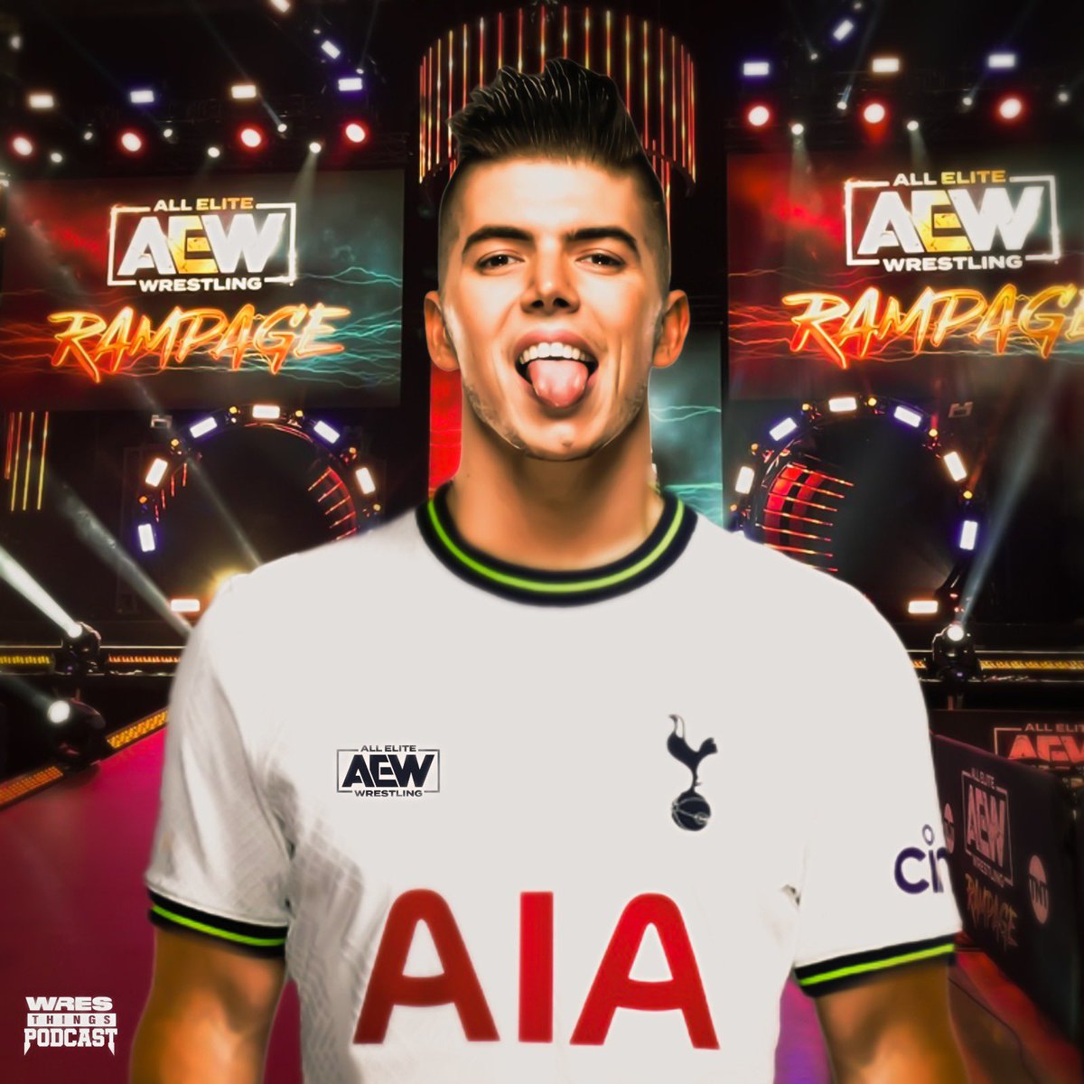 WRESTHINGS's tweet photo. Which of the AEW 4 Pillars Would You Like To See At Wembley? 

#AEW #Wembley #4pillars 

Artwork by: @WRESTHINGS https://t.co/V3sYv6ARli