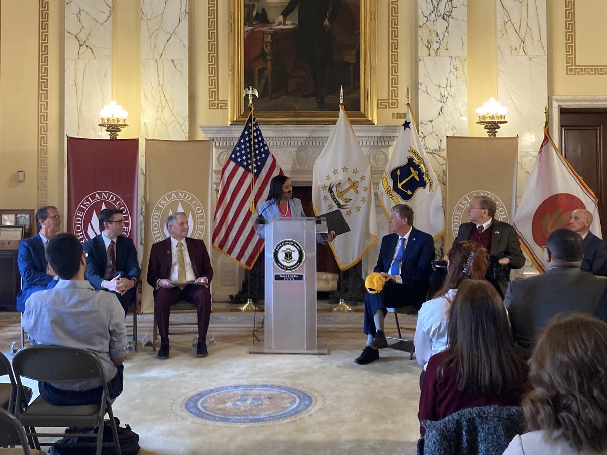 Two major proposals for <a href="/RICNews/">Rhode Island College</a> submitted by <a href="/GovDanMcKee/">Governor Dan McKee</a> today:

One to create an Institute of Cybersecurity and Emerging Technologies led by the incomparable <a href="/JimLangevin/">Jim Langevin</a>, and another creating a Hope Scholarship pilot to cover tuition for juniors and seniors at RIC!