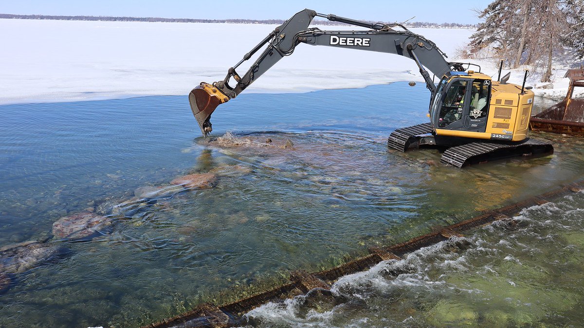 EOT_SWCD's tweet image. The Little Pine Lake dam modification project is complete (other than a little cleanup once the snow is gone). Check out our video about the project here: youtu.be/KXlety1Rh7Y and follow our YouTube channel for future project videos.