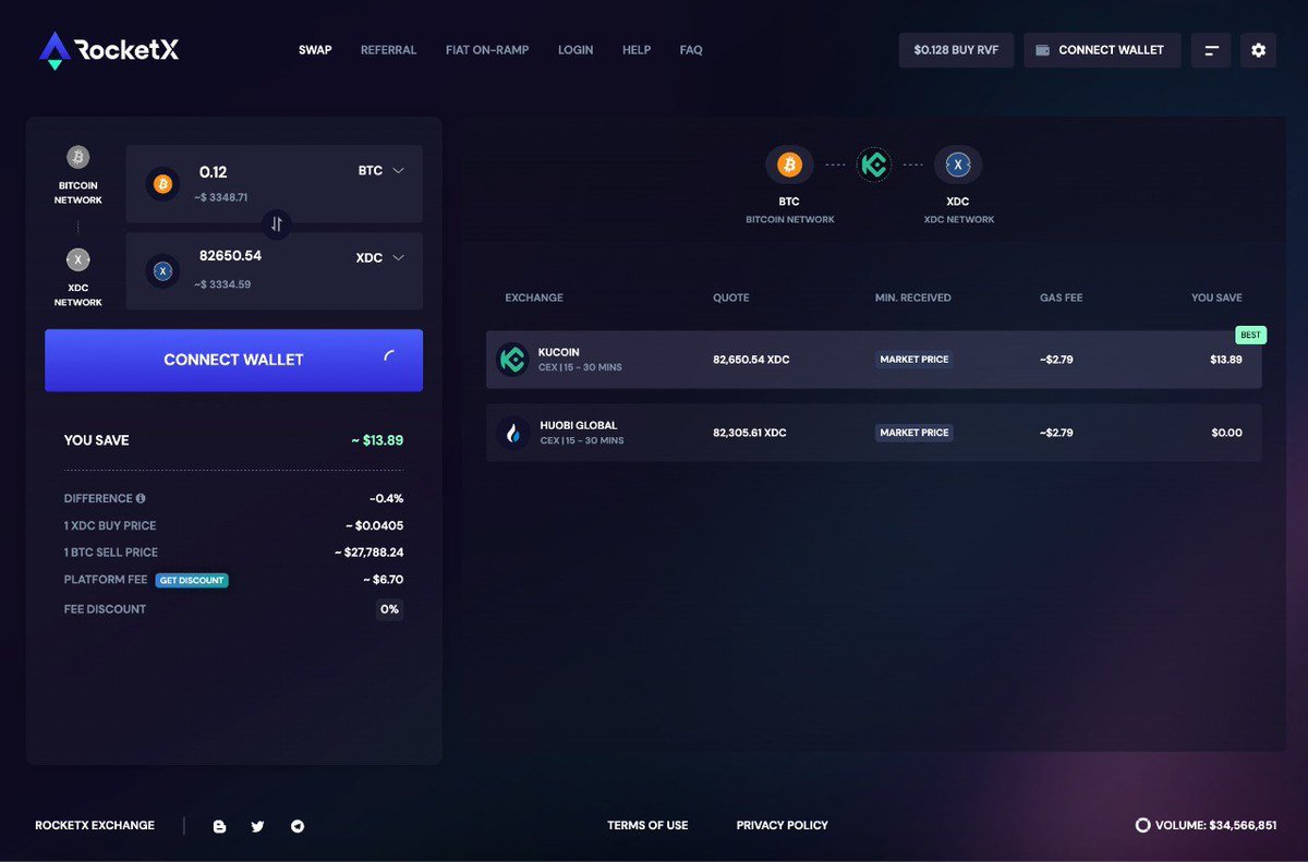 RocketXexchange's tweet photo. ✨Try $BTC > $XDC here:
https://t.co/cUhhnKsx2Q

📍Announcement Details:
https://t.co/P4MbFf4kze

$RVF #Interoperability 🧵2/2 https://t.co/qZqe3VGatU