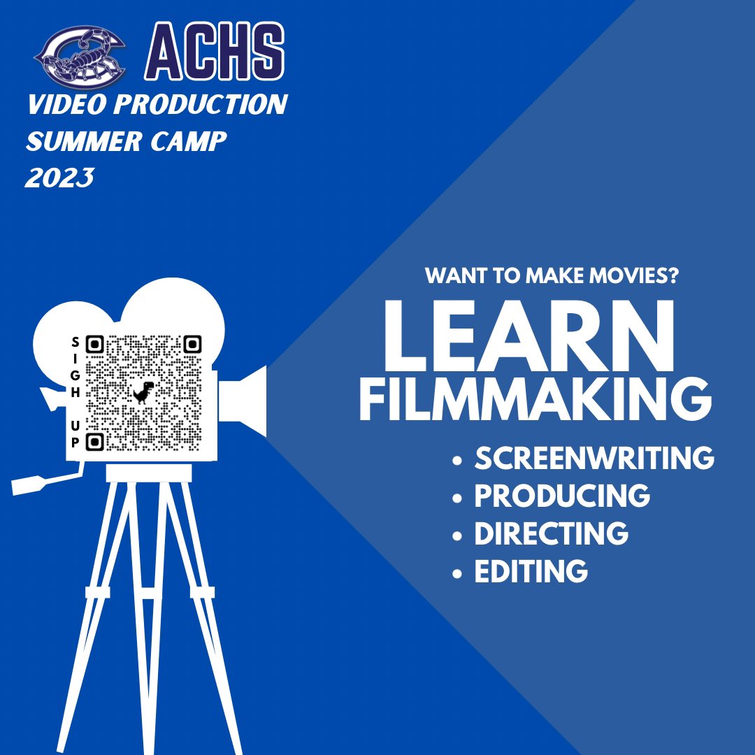 Adolfo Camarillo High School Students: Sign up for Video Production Summer School! #camarillo #achs #adolfocamarillohighschool #camarillohighschool @achs_scorpions @OxnardUnion