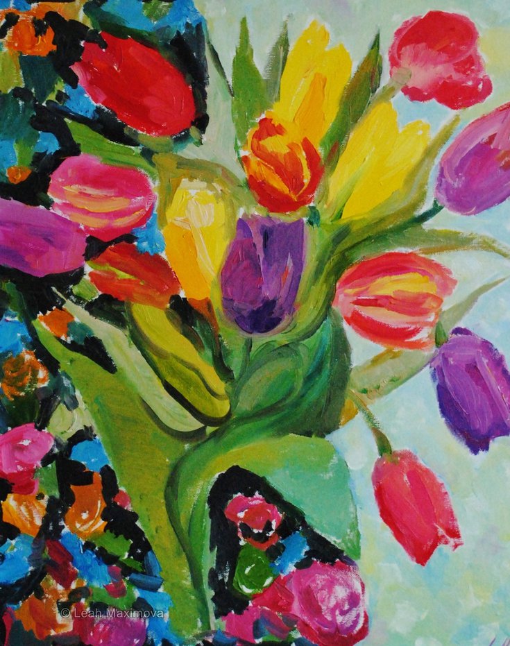 Tulips by <a href="/LeahMaximova/">Leah Maximova</a> #oil #painting #art artfinder.com/product/tulips… <a href="/artfinder/">Artfinder</a>