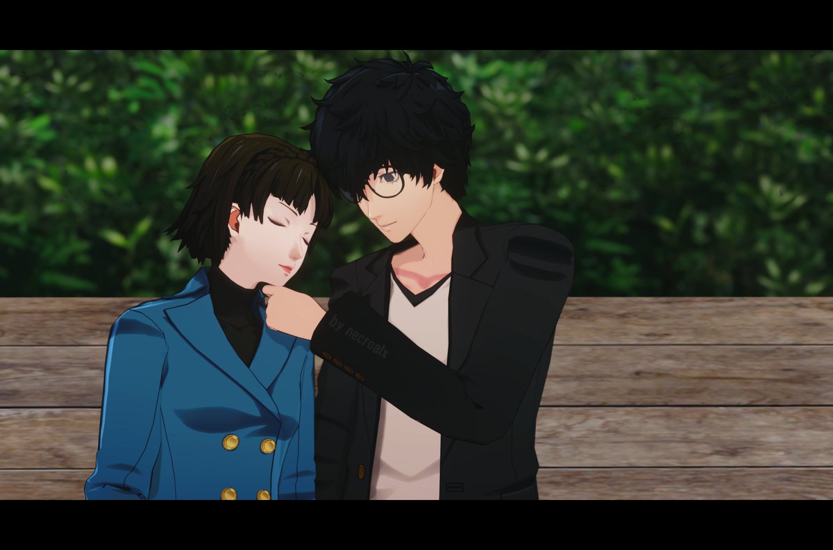 First Kiss! #shumako #makotoniijima #renamamiya #blender3d #b3d