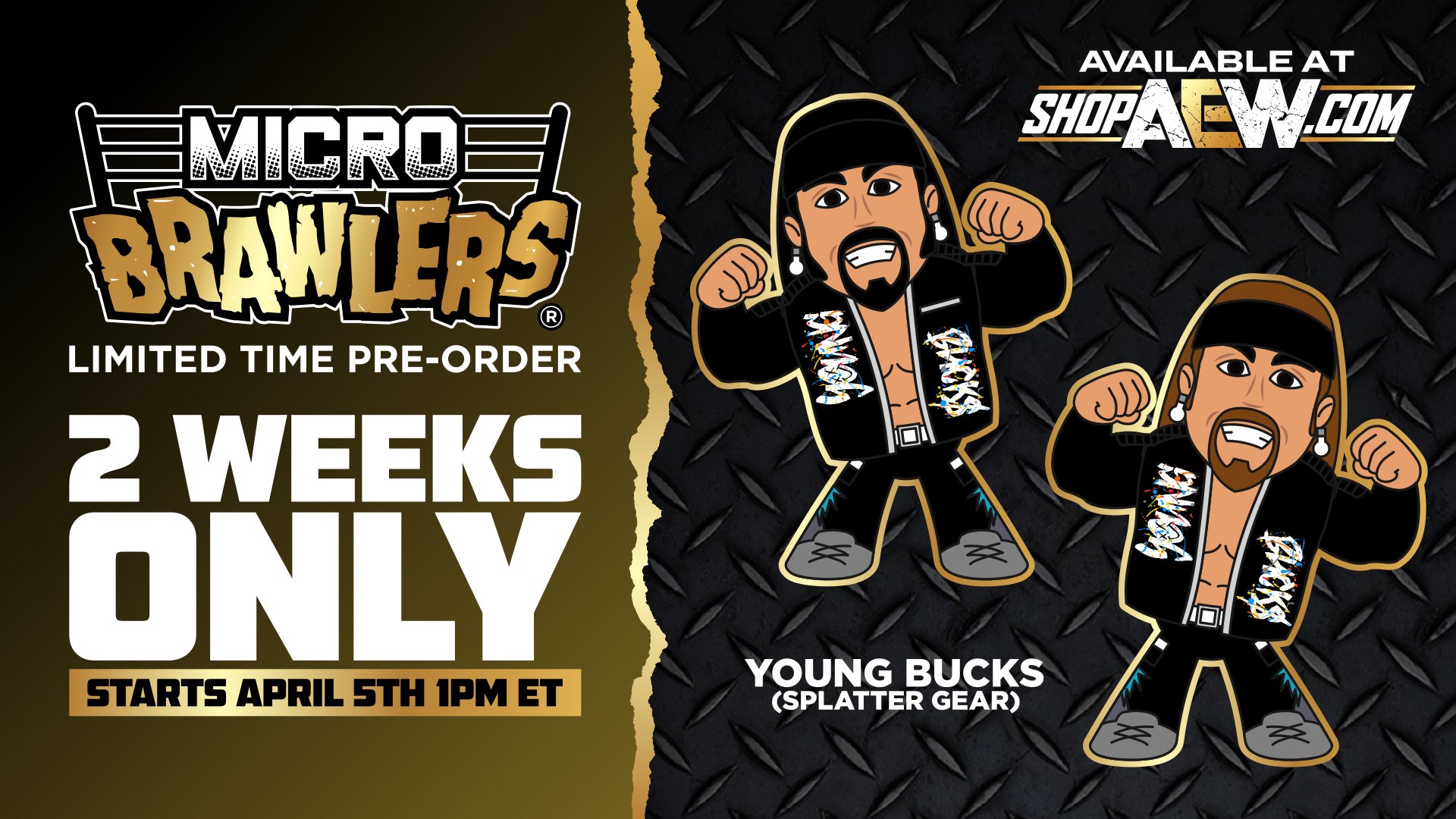 Pro Wrestling Tees on X: @youngbucks Micro Brawlers available for