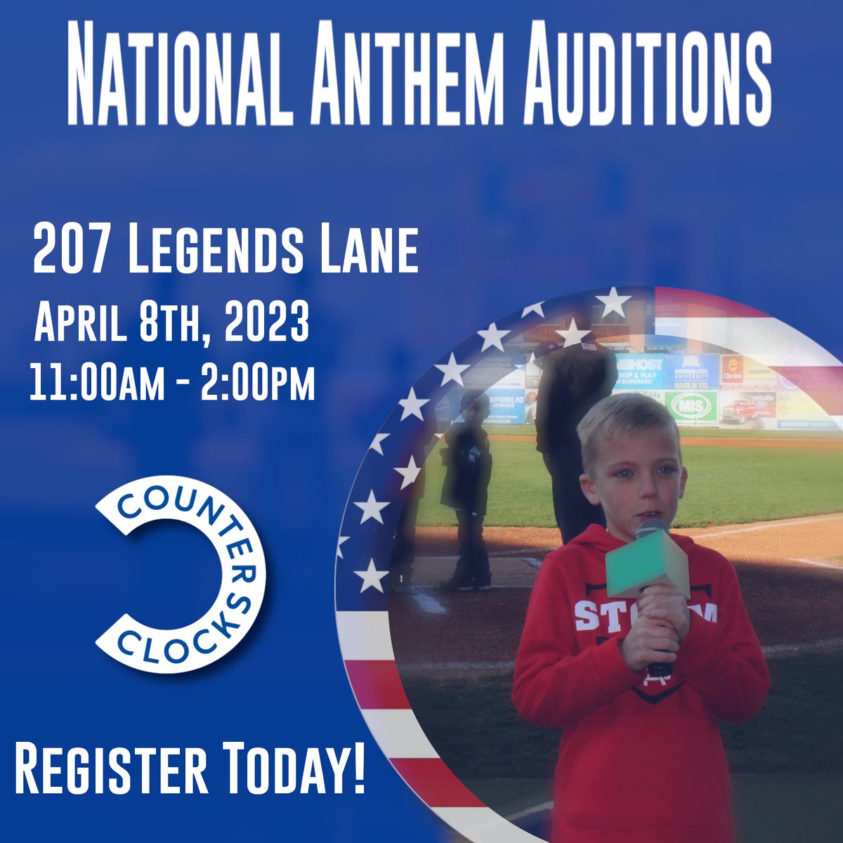 Tomorrow's the day! NATIONAL ANTHEM TRYOUTS!

If you haven't already, use the form to sign up. If you have any issues reach out to Whitney at 859-252-4487

forms.gle/TAaSMT373pdeWh…