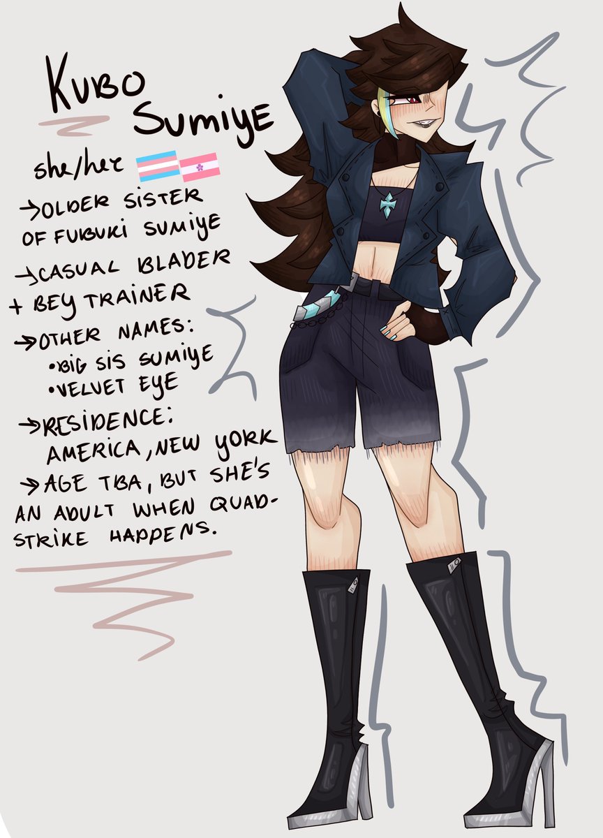 _quotism's tweet photo. introucing kubo sumiye, sister of #fubukisumiye :) 
(im so happy with her design aa) 

#beytwt #beyburst #beyburstoc https://t.co/sD91b25eyk