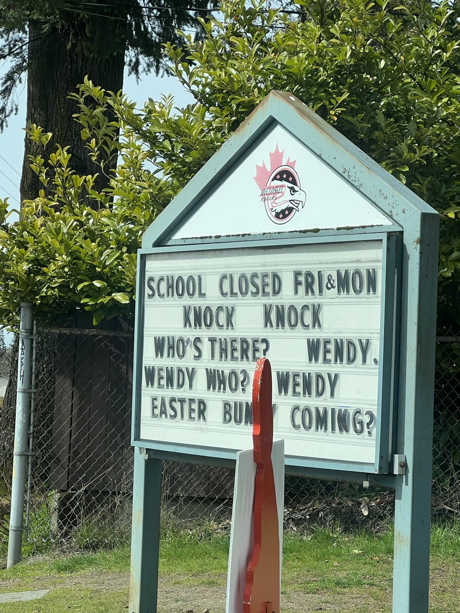 Claire D'Aoust (@clairedaoust) on Twitter photo If <a href="/deltasd37/">DeltaSchoolDistrict</a> schools had a sign competition <a href="/McCloskeyEleme1/">McCloskey Elementary</a> would win hands down. If <a href="/deltasd37/">DeltaSchoolDistrict</a> schools had a sign competition <a href="/McCloskeyEleme1/">McCloskey Elementary</a> would win hands down.