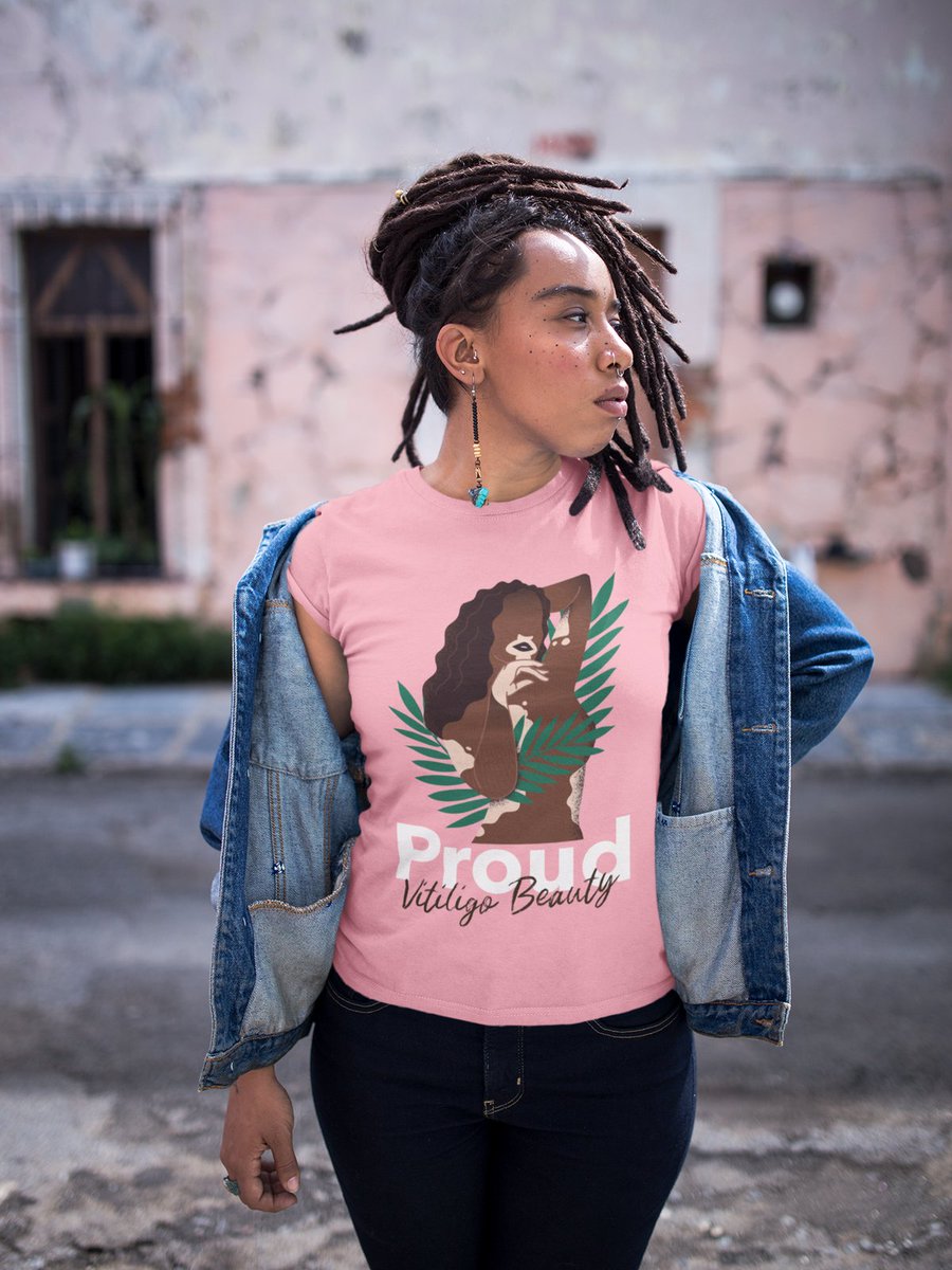 Iamuglybae's tweet photo. 🙏 If you’ve been looking for a sign to shop, this is probably it 😝

Proud Vitiligo Beauty Tee is now 👉5%OFF👈 

Use code:   at check out!
💲💲💲 Get it now at: https://t.co/P1gkciVLZf https://t.co/4HAfmgo4dm