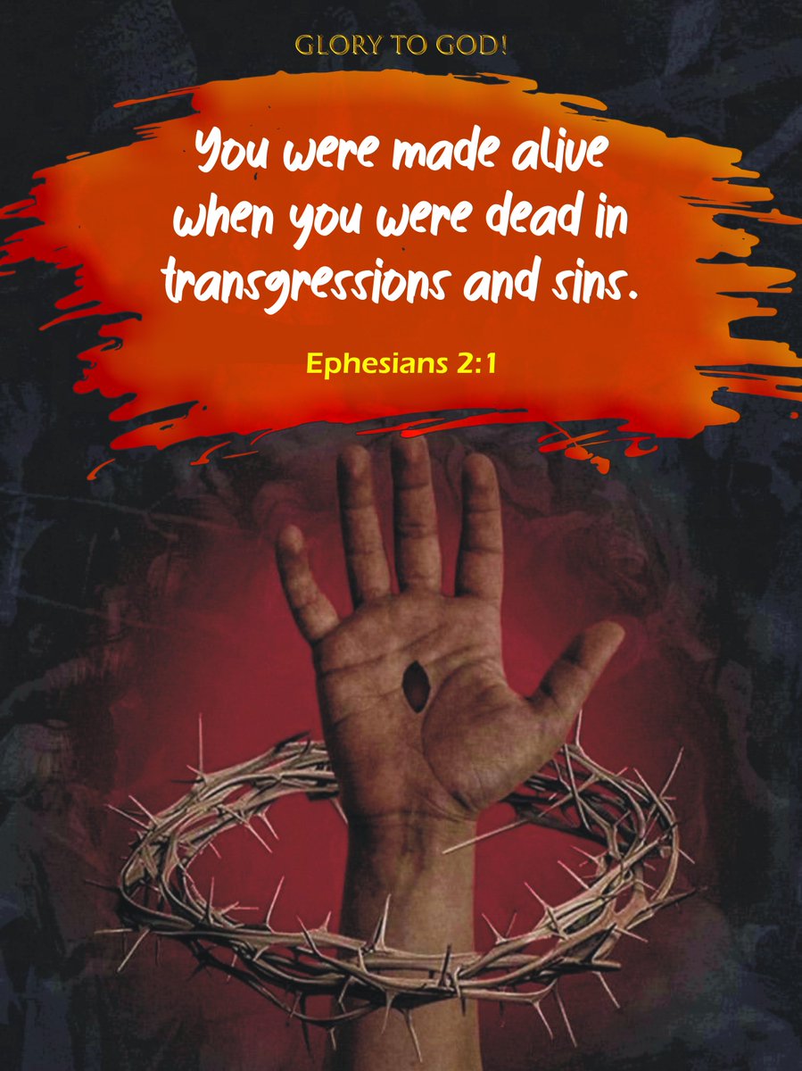 You were made alive when you were dead in transgressions and sins.
Ephesians 2:1

#bibleverse #repentjesusiscoming #Bible #gospel #VerseOfTheDay #LORD #God #Lent2023 #MaundyThursday #BigFriday #Easter2023 #HolyWeek #PalmSunday2023