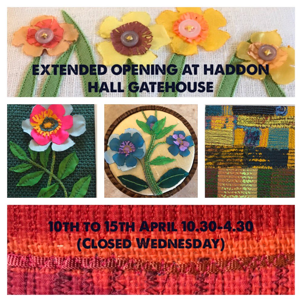 Sue Lancaster Textile Artwork and more at Haddon Hall Gatehouse, Bakewell, Derbyshire until Saturday 15th April 2023.