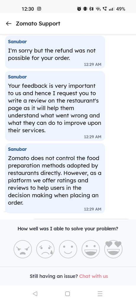 snebtech's tweet photo. Going in loss doesn’t mean you will miss out on your after sale services ! If someone is ordering through your app it becomes your responsibility to deal if any issue persists @zomato @zomatocare @deepigoyal @biryanibykilo https://t.co/r4mjVxlMLQ