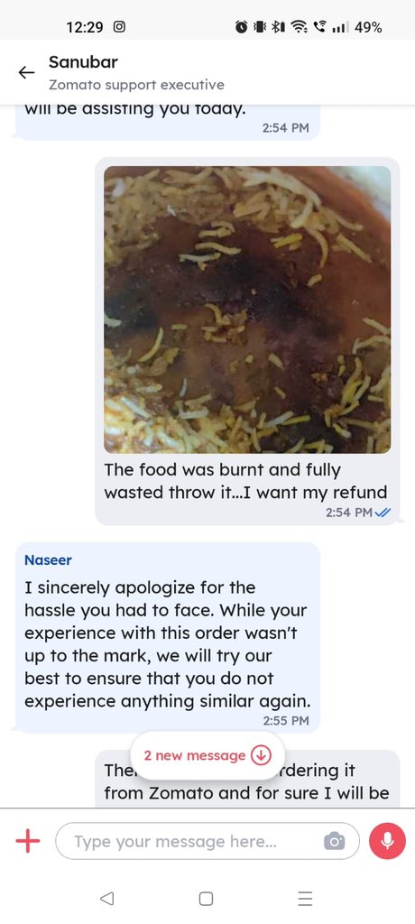 snebtech's tweet photo. Going in loss doesn’t mean you will miss out on your after sale services ! If someone is ordering through your app it becomes your responsibility to deal if any issue persists @zomato @zomatocare @deepigoyal @biryanibykilo https://t.co/r4mjVxlMLQ