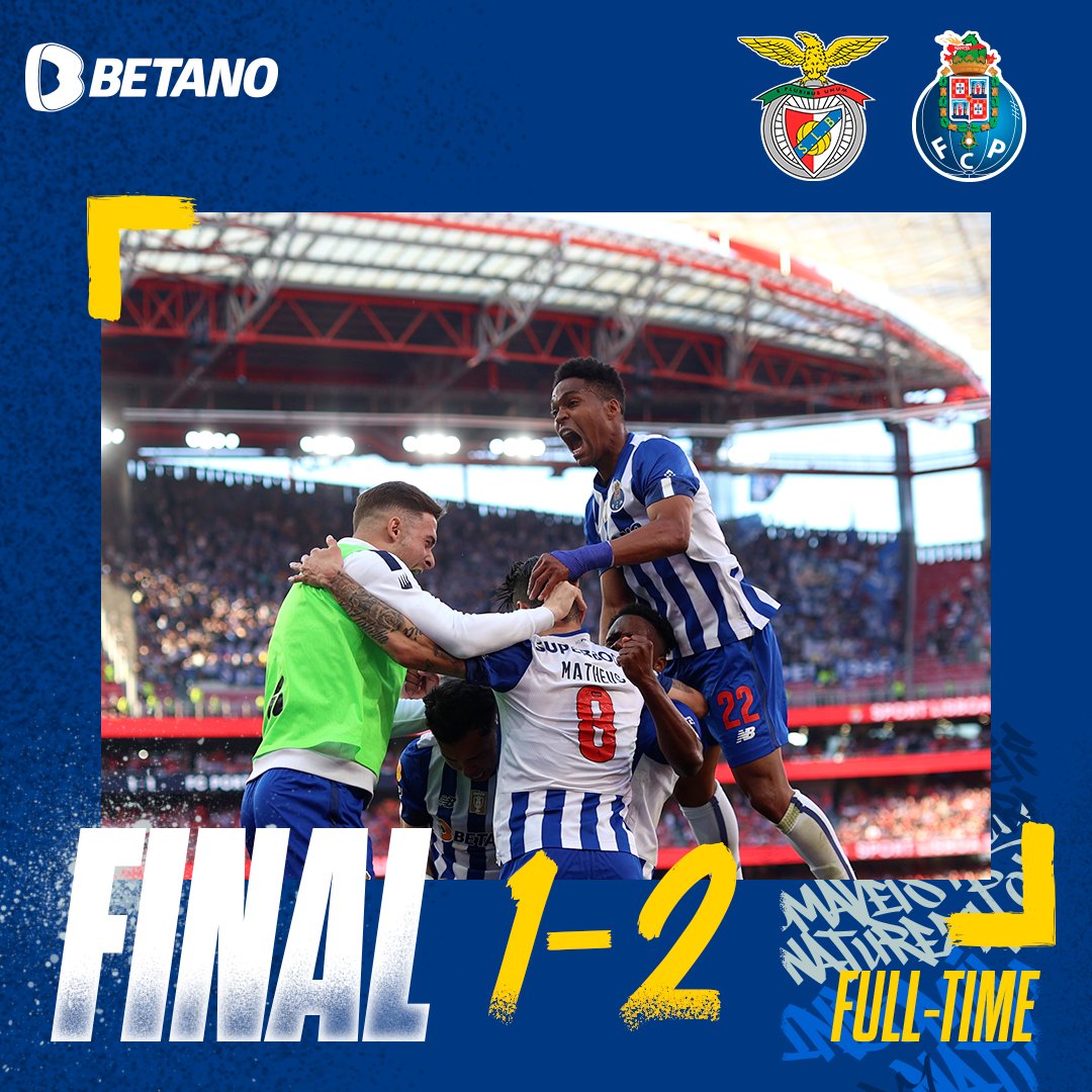 ⏱Final de Jogo / End of the match / Final del Partido

🔵⚪SL Benfica 1-2 FCPorto
⚽10' Diogo Costa (AG)
⚽45' Uribe
⚽54' Taremi

#SLBFCP