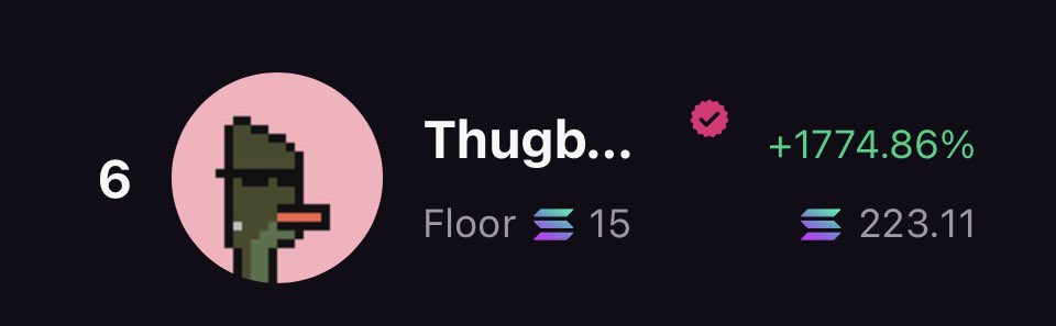 <a href="/MonkeDAO/">MonkeDAO🍌</a> (yes that’s correct), <a href="/DegenApeAcademy/">Degenerate Ape Academy</a> and <a href="/thugbirdz/">thugbirdz ¬¬</a> all in the TOP 6 on <a href="/MagicEden/">Magic Eden 🪄</a>? 

Wen <a href="/SolanartNFT/">Solanart - Instant Loans Now Live</a>