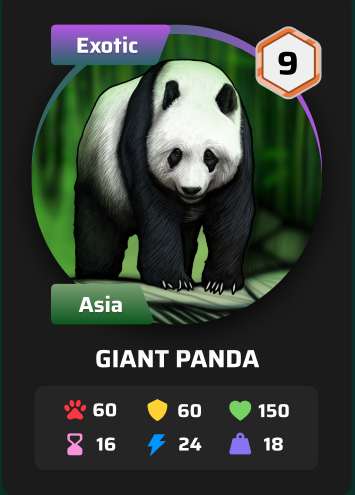 wildalogame's tweet photo. Dear Rangers! 🦁
Introducing Giant Panda #wildling!
🐼Pandas Have Excellent Camouflage For Their Habitat
🌏Pandas Can Swim And Even Climb Trees
🎍They Spend A Lot Of Their Day Eating
#web3 #TCG #blockchaingame #blockchain #nft #playtoearn #wildanimals #animalfunfacts https://t.co/tIHwHkScCI