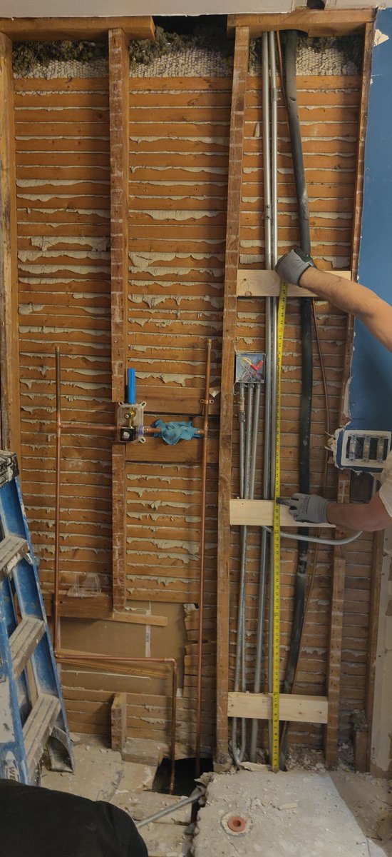 Before and After photo of a bathroom renovation. #interiordesign #renovation 
We make your vision become reality.
#contractor #homeimprovement