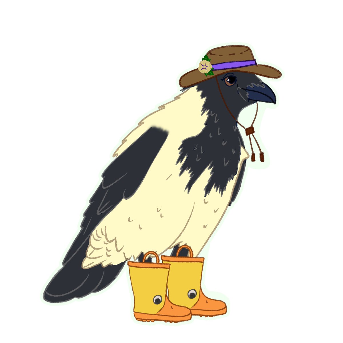 A little guy in his ducky boots 
#crow #creatureandcrow #digitalart #DigitalArtist #springtime #sticker #stickershop