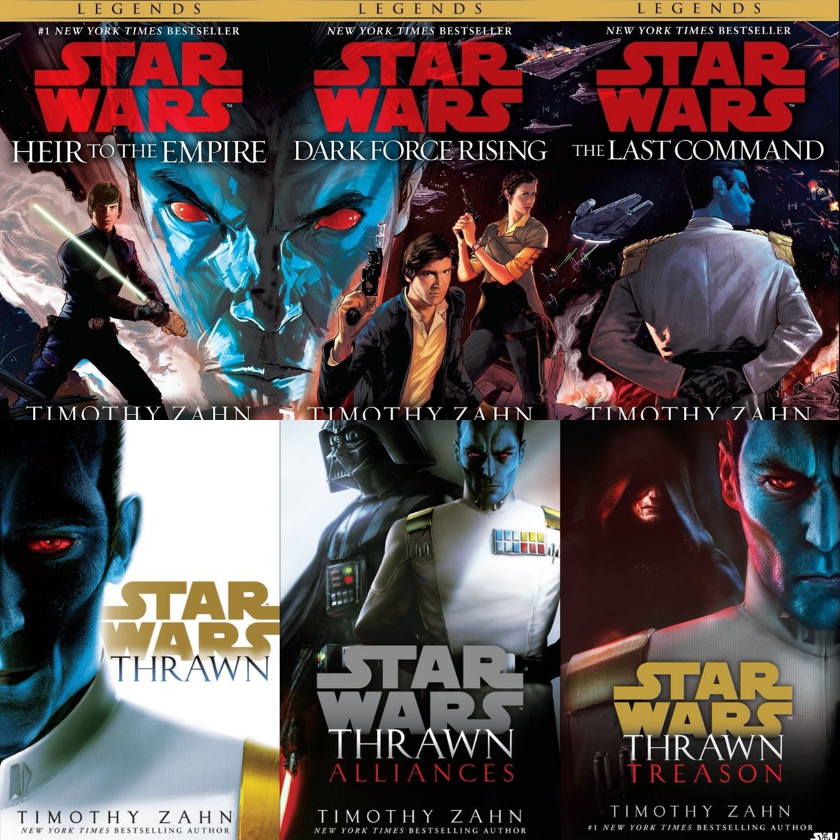 LegionOnZoom's tweet photo. For those of you who may not know who Thrawn is or that "heir to the empire" line Ahsoka gave in the trailer. These are THE Thrawn trilogy books to read! 
#Ahsoka #StarWarsCelebration #Thrawn https://t.co/MW7vAU1lHz
