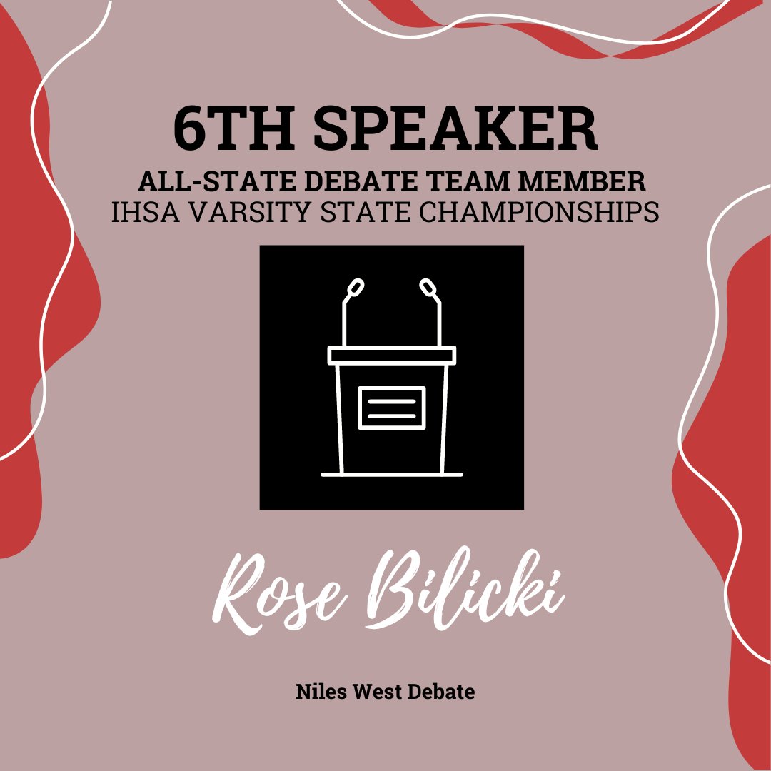 NilesWestDebate's tweet image. Congrats to our Seniors on making the All State Debate Team and ending up ranked 9th in the State.