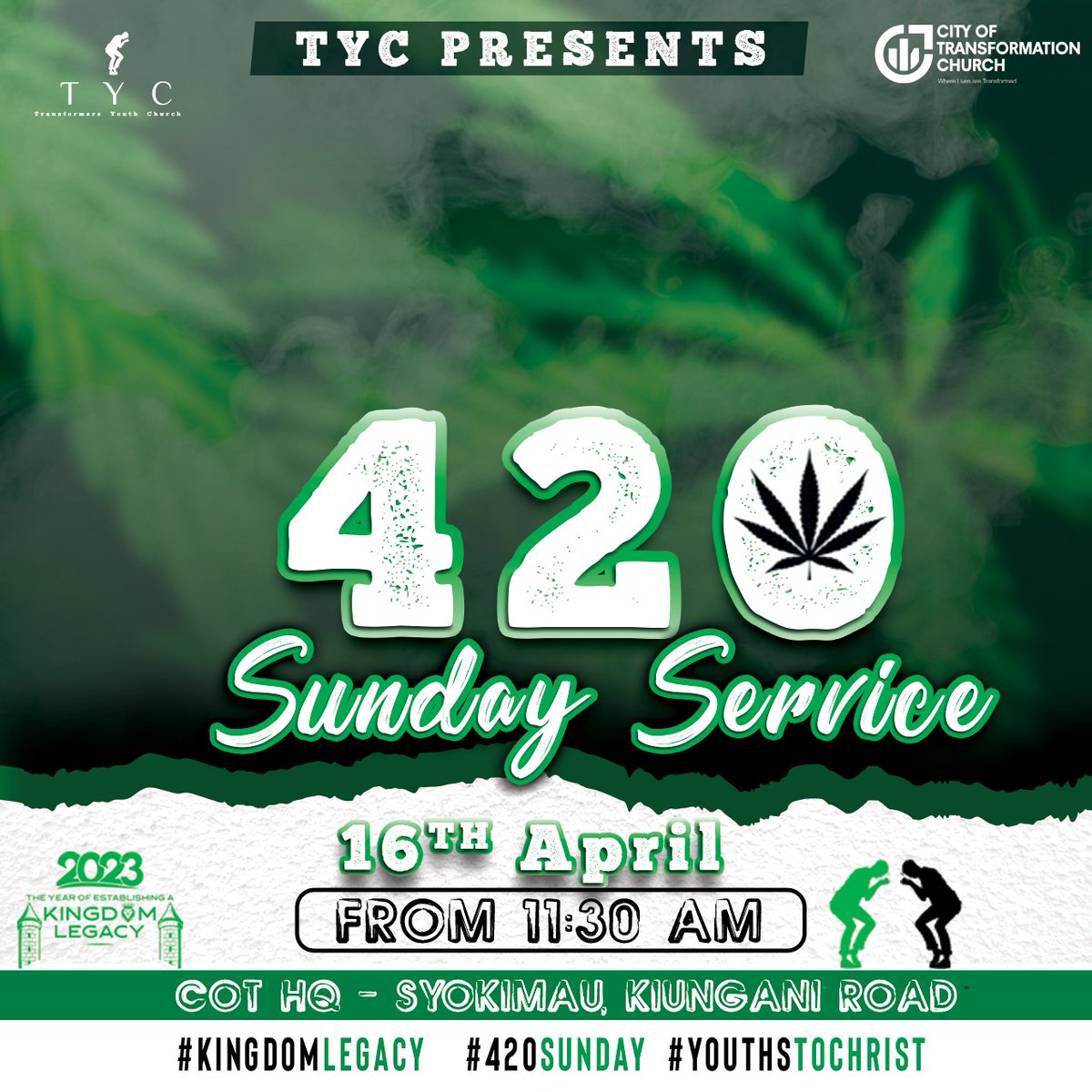 Joyce_Museveki's tweet photo. Addiction can be a tough battle, but with Christ, all things are possible. 

Come find hope and healing at 
"420 Sunday" at the City of Transformation Church HQ @COTChurchHQ  on April 16th.

#Youth4Christ
#COTGLOBAL 
#420Sunday https://t.co/ypqvKtFfAt