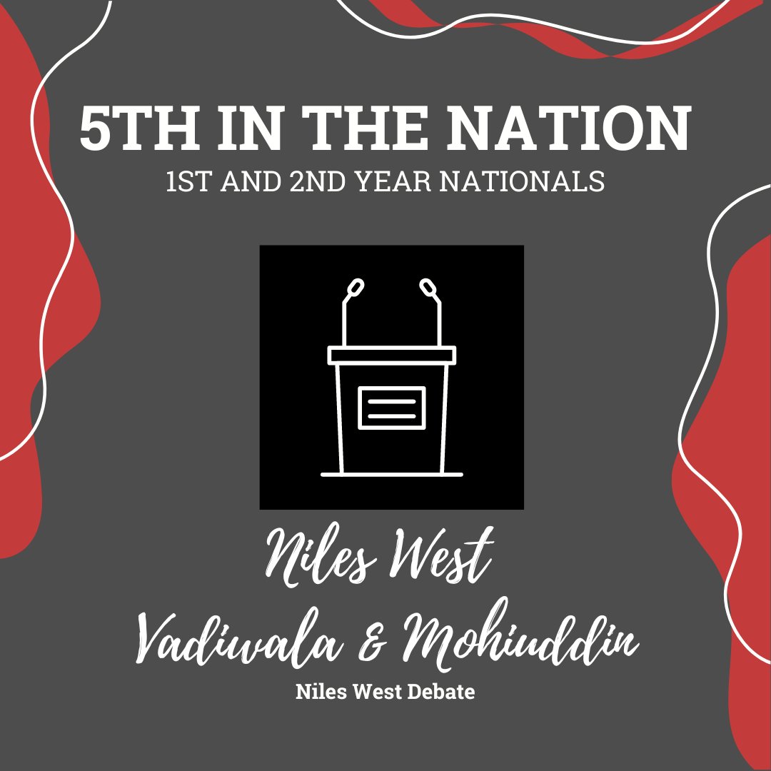 NilesWestDebate's tweet image. Check out Niles West Novices ending their years ranked 3rd, 5th, and 9th in the Nation. Congrats to Junaid, Yaman, Ammara, Salwa, Ellie, and Avinn!