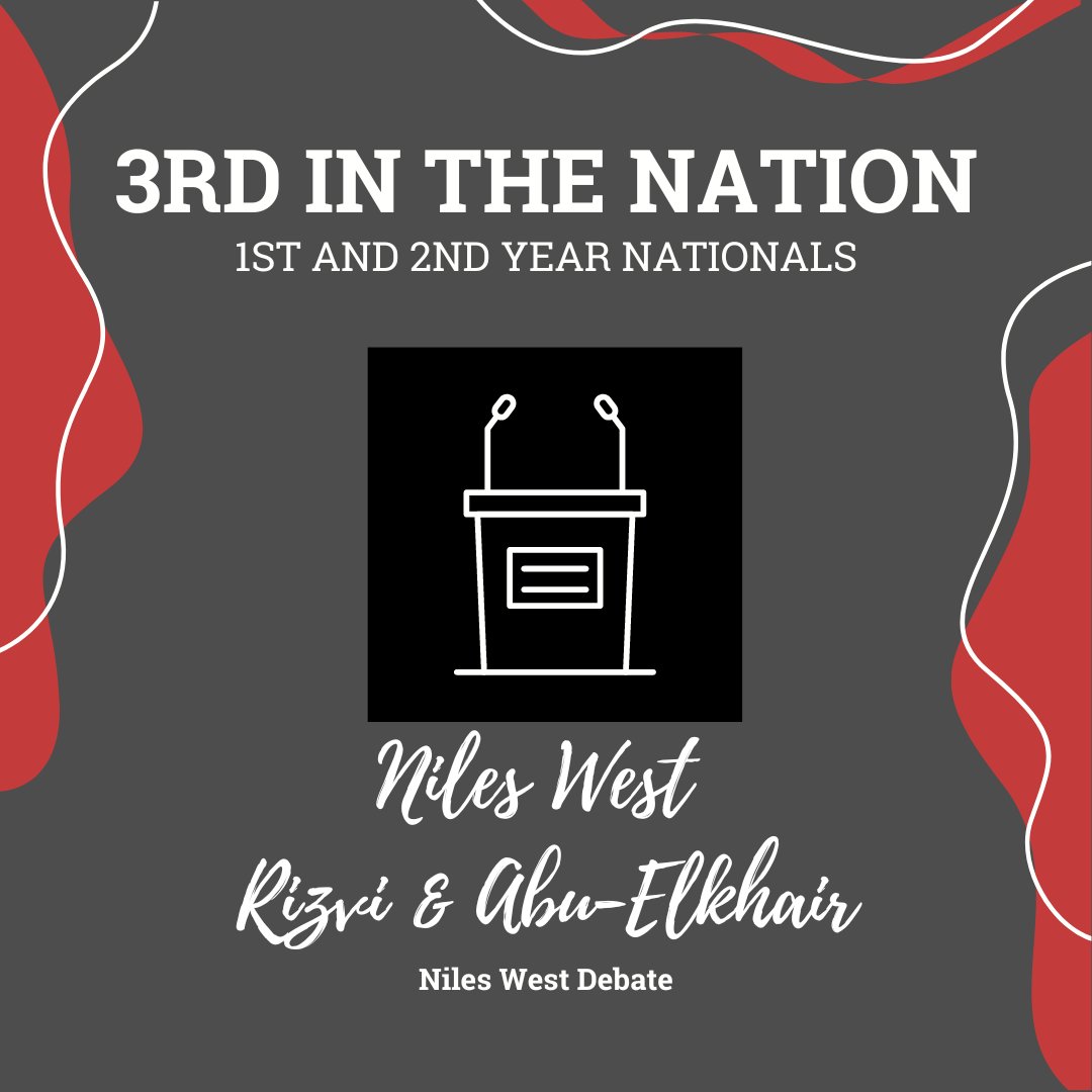 NilesWestDebate's tweet image. Check out Niles West Novices ending their years ranked 3rd, 5th, and 9th in the Nation. Congrats to Junaid, Yaman, Ammara, Salwa, Ellie, and Avinn!