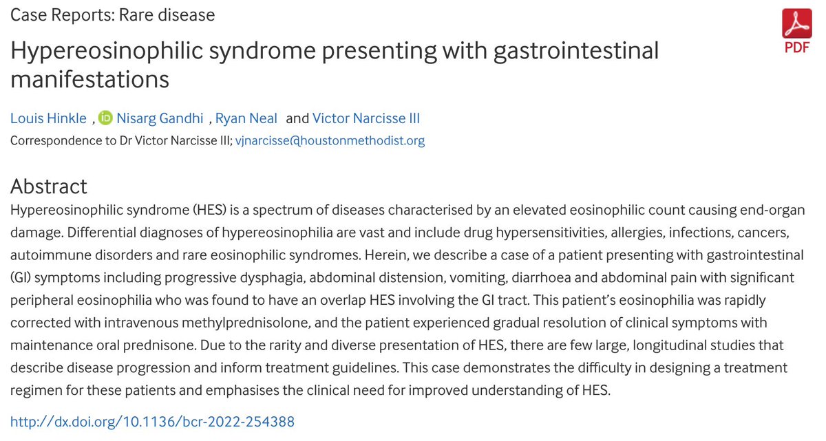 Congratulations to our PGY3 research ⭐️, <a href="/nisarggandhi94/">Nisarg Gandhi</a>, on his recent publication in <a href="/BMJCaseReports/">BMJCaseReports</a>!  He worked with his attendings (Dr. Neal and Dr. Narcisse) and his MS4 Sub-I (Louis Hinkle) on publishing this interesting case that they encountered on the wards 👏🏼