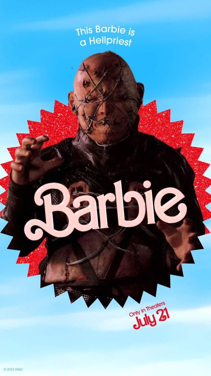 limeybastard55's tweet photo. Doing my bit to promote the new #Barbie movie.

#HorrorCommunity #HorrorMovies #Hellraiser https://t.co/Ffuyixa6Sa