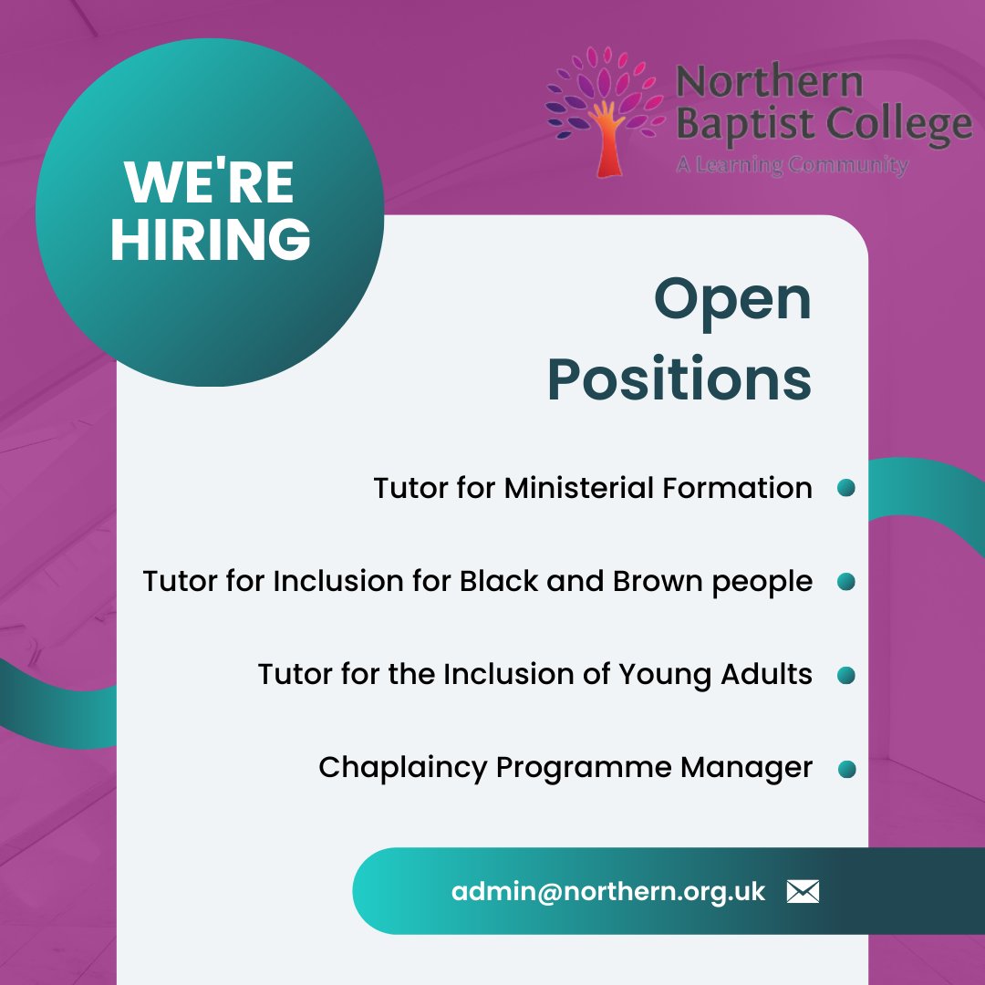 A reminder that <a href="/NBLC1/">NBC</a> are hiring for four exciting new part time posts. You can find out more and access the job descriptions at the link below:
linktr.ee/lutherkingcent…