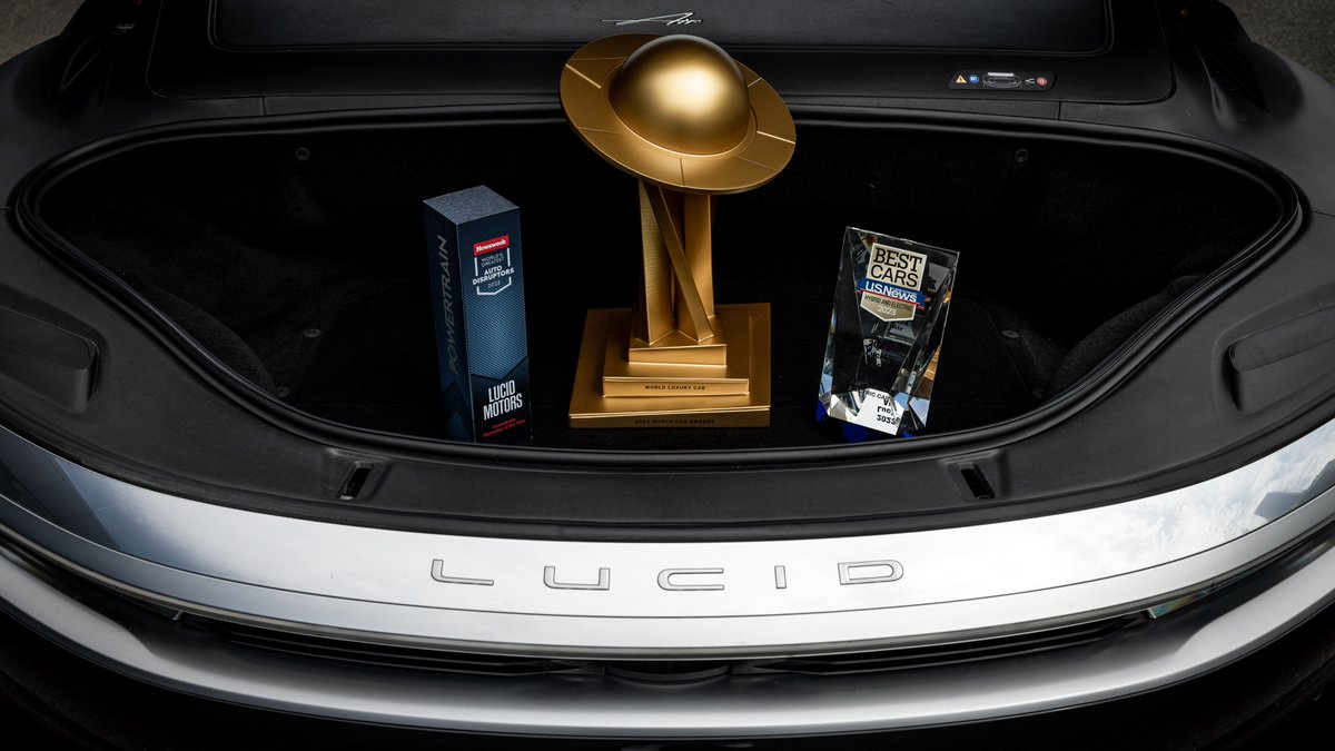 LucidMotors's tweet image. What a week. What an honor.

🏆 2023 World Luxury Car @worldcarawards
🏆 Powertrain Disruptor Award @newsweek
🏆 Best Luxury Electric Car @USNewsCars 

Experience the best: 
lucidmotors.com/test-drive