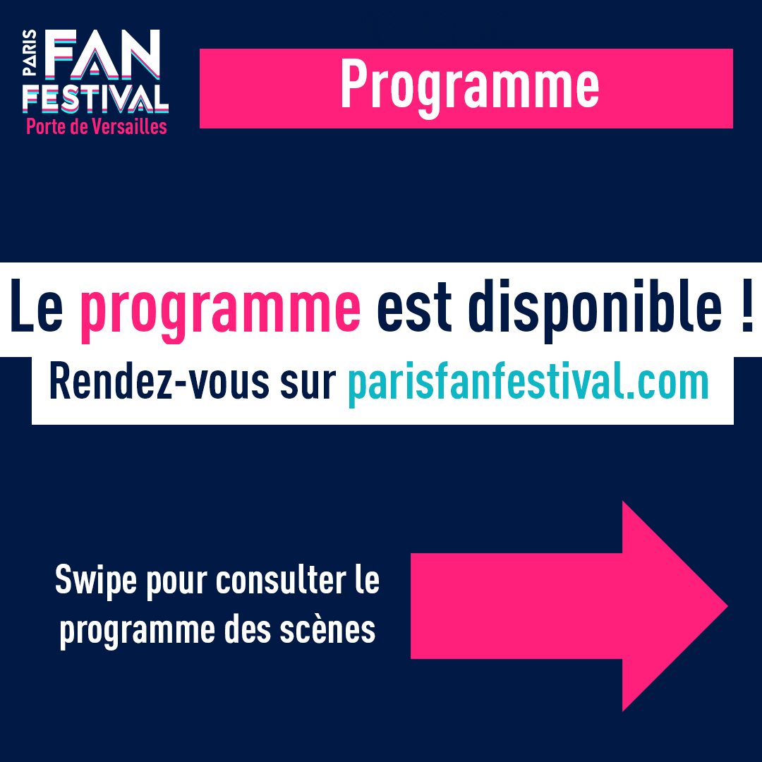ParisFanFest's tweet image. 📅 𝗟𝗲 𝗽𝗹𝗮𝗻𝗻𝗶𝗻𝗴 𝗱𝗲𝘀 𝘀𝗰𝗲𝗻𝗲𝘀 𝗱𝘂 𝗣𝗮𝗿𝗶𝘀 𝗙𝗮𝗻 𝗙𝗲𝘀𝘁𝗶𝘃𝗮𝗹 𝗲𝘀𝘁 𝗲𝗻 𝗹𝗶𝗴𝗻𝗲 !

Découvez les shows, conférences et rencontres qui rendront votre weekend inoubliable !

🎫 bit.ly/ParisFanFestBi…