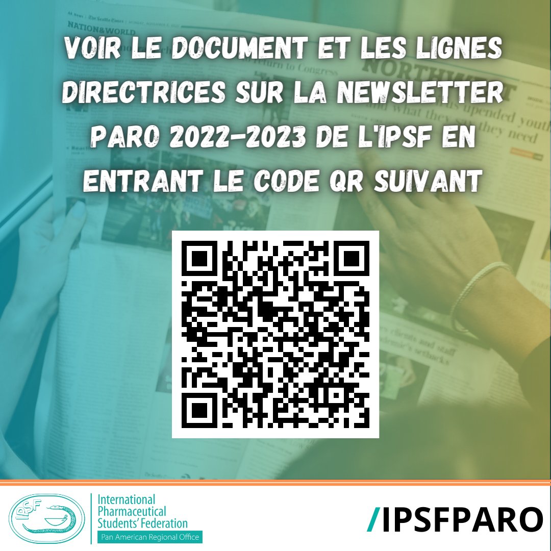 IPSFparo's tweet photo. [FR] Participez et envoyez votre article dans la nouvelle édition de la lettre d'information de PARO

#ipsfparo #paronewsletter https://t.co/C7GymLobhD